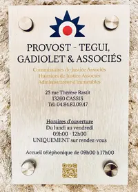 Provost-tegui, Gadiolet & Associes - Maître Lokua - Commissaires de Justice À Cassis