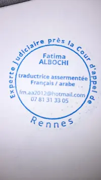 Traducteur Assermenté Arabe-français Fatima Albochi