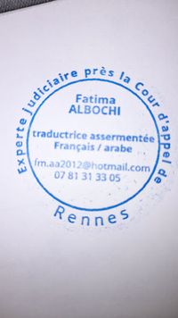 Traducteur Assermenté Arabe-français Fatima Albochi