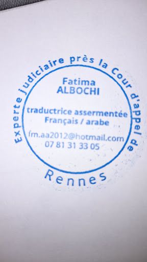 Traducteur Assermenté Arabe-français Fatima Albochi