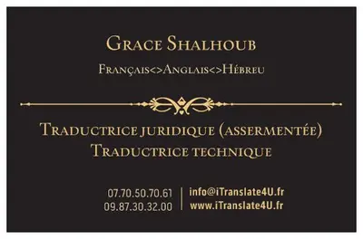 Grace Shalhoub - Traductrice Juridique et Technique