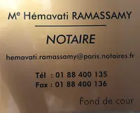 Hemavati Ramassamy, Notaire Paris 13